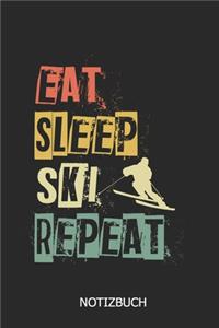 Eat Sleep Ski Repeat Notizbuch