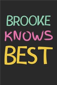 Brooke Knows Best: Lined Journal, 120 Pages, 6 x 9, Brooke Personalized Name Notebook Gift Idea, Black Matte Finish (Brooke Knows Best Journal)