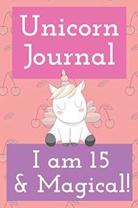Unicorn Journal I am 15 and Magical