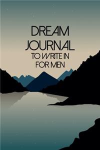 Dream Journal To Write In For Men