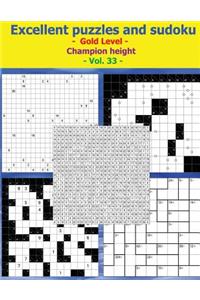 Excellent Puzzles and Sudoku - Gold Level - Champion Height - Vol. 33