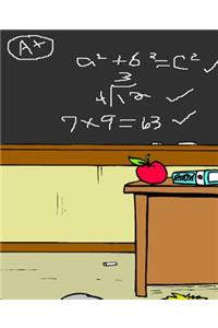 School Composition Book Classroom Scene 130 Pages