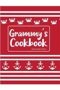 Grammy's Cookbook Nautical Red Edition