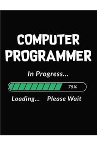 Computer Programmer in Progress Loading Please Wait