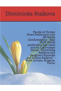 Parade of Hottest News Predictions with 83 Media Confirmations - Year 2018 World Predictions That Came True by Clairvoyant House Dimitrinka Staikova and Daughters Stoyanka and Ivelina Staikova - From Europe, Bulgaria, Varna.