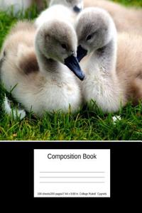 Composition Book 100 Sheets/200 Pages/7.44 X 9.69 In. College Ruled/ Cygnets