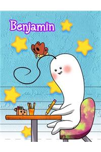 Benjamin: Personalized Book with Child's Name, Primary Writing Tablet, 65 Sheets of Practice Paper, 1
