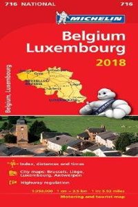 Belgium & Luxembourg 2018 - Michelin National Map 716