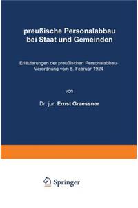 preußische Personalabbau bei Staat und Gemeinden