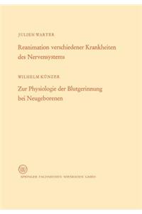 Reanimation Verschiedener Krankheiten Des Nervensystems / Zur Physiologie Der Blutgerinnung Bei Neugeborenen