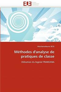 M?thodes d'Analyse de Pratiques de Classe