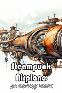 Steampunk Airplane Coloring Book