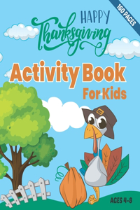 Thanksgiving activity book for kids 4-8