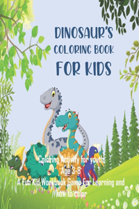 Dinosaur's coloring book for kids