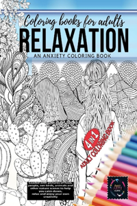 4 in 1 Adult Coloring book - Coloring books for adults RELAXATION An anxiety coloring book