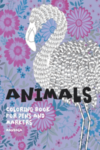 Mandala Coloring Book for Pens and Markers - Animals
