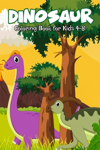 Dinosaur Coloring Book for Kids 4-8