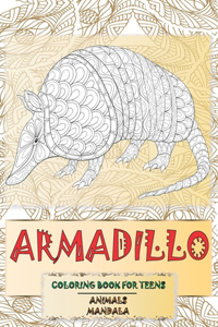 Mandala Coloring Book for Teens - Animals - Armadillo