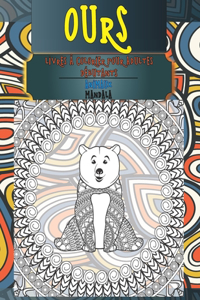 Livres à colorier pour adultes débutants - Mandala - Animaux - Ours