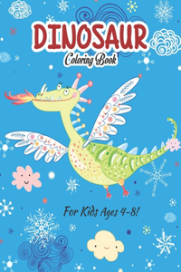 Dinosaur Coloring Book For Kids Ages 4-8!
