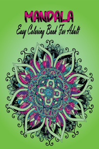Mandala Easy Coloring Book For Adult