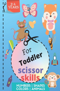 scissor skills for toddlers 2-4 years - Numbers, Shapes, Colors, Animals
