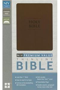 NIV, Value Thinline Bible, Imitation Leather, Brown