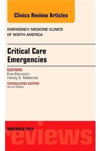 Critical Care Emergencies, an Issue of Emergency Medicine Clinics of North America