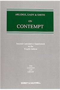 Arlidge, Eady & Smith on Contempt 2nd Supplement