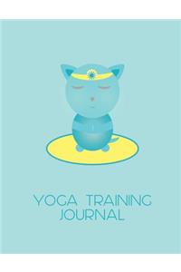 Turquoise Cat Meditating Yoga Training Journal for Trainee Teachers