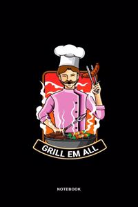 Grilling and BBQ Art Graphic Notebook