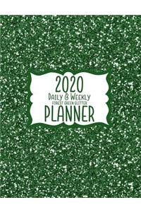 2020 Daily & Weekly Forest Green Glitter Planner