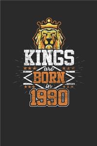 Kings Are Born In 1990: Small Lined Notebook - Birthday Gift or Anniversary Gift Idea