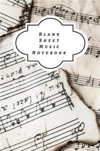 Blank Sheet Music Notebook