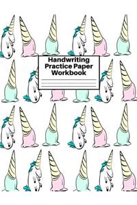 Handwriting Practice Paper Workbook
