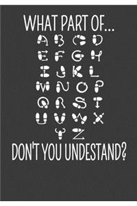What Part Of...Don't You Understand?