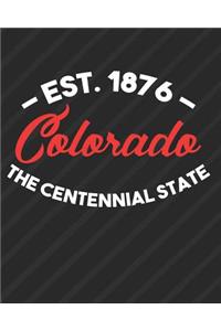 Colorado The Centennial State Est 1876