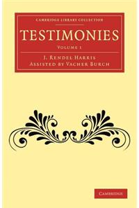 Testimonies: Volume 1