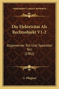 Die Elektrizitat Als Rechtsobjekt V1-2