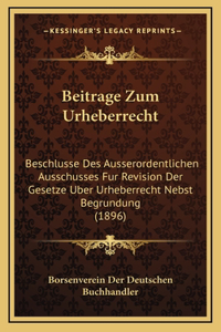 Beitrage Zum Urheberrecht