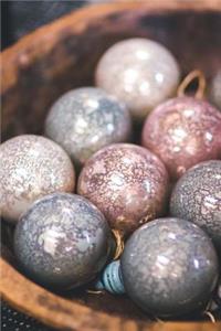 Christmas Ornaments in a Wooden Bowl Journal
