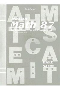 Saxon Math 87 Test Forms