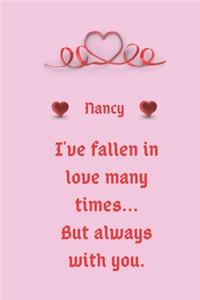 I love you Nancy notebook/journal valentine gift