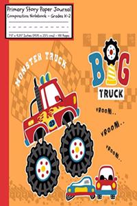 Monster Truck Big Truck Primary Story Paper Journal