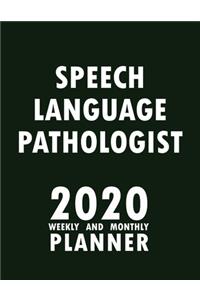 Speech Language Pathologist 2020 Weekly and Monthly Planner