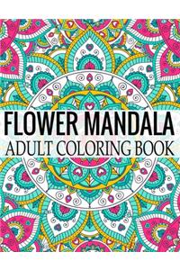 Flower Mandala Adult Coloring Book