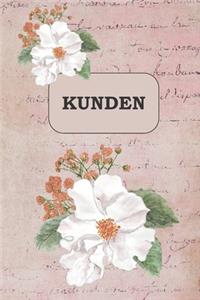 Kunden Adressbuch, Design "006": Kundenmanagement für Kleingewerbe, Kleinunternehmen, Freiberufler, Selbständige, Handwerker - Platz für 100 Kunden