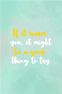 If It Scares You, It Might Be A Good Thing To Try