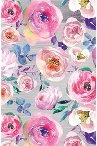 Bullet Journaling Notebook Pink Grey Floral