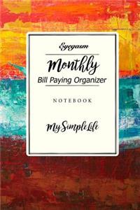 Monthly Bill Paying Organizer